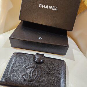 Chanel Bifold Long Wallet - Black Caviar